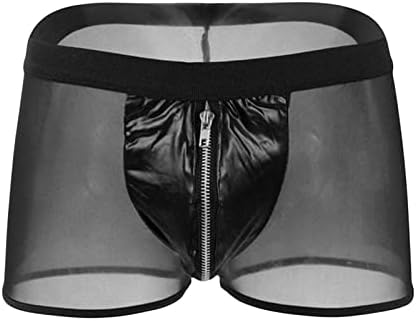 Секси секси машка мрежа на jeshifangjiusu boxer boxer boxer boxer boxer hid mid mid stid zipper sissy стебла, видете низ геј долна