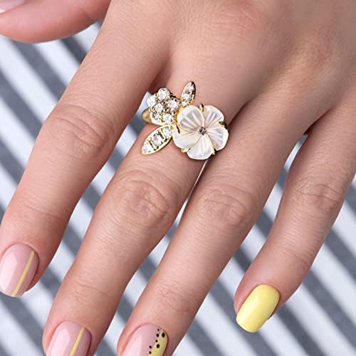 2023 година Нов гроздобер Исклучителни дами Цвет дијамантски прстен циркон прстен за жени накит подароци костум дијамантски прстен