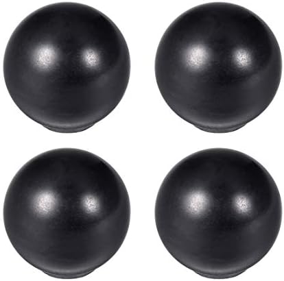 Uxcell 4pcs Термосет топка копче M5 Femaleенски навојна машина рачка од 16мм со дијаметар мазна рабна црна црна боја