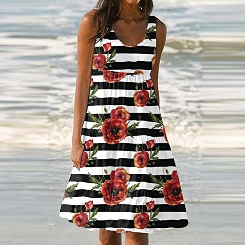 Фрагарни фустани за жени секси, женски фустан случајно печатено лизгање на плажа здолниште