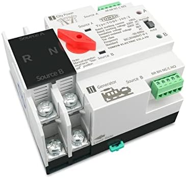 Vogoyo 1PCS DIN Rail 2P 3P 4P ATS Dual Power Automatic Transfer Switch Electrical Selector Switchs Power 63A 100A 125A