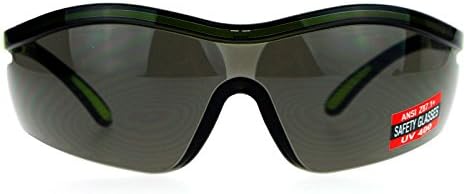 Очистете за заштитни безбедносни очила UV 400 ANSI Z87.1+ Прилагодлив храм црно