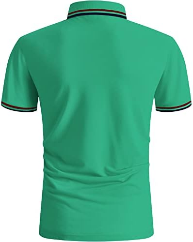 Lldress Поло кошули за мажи обични кратки ракави летни влажни маици за голф