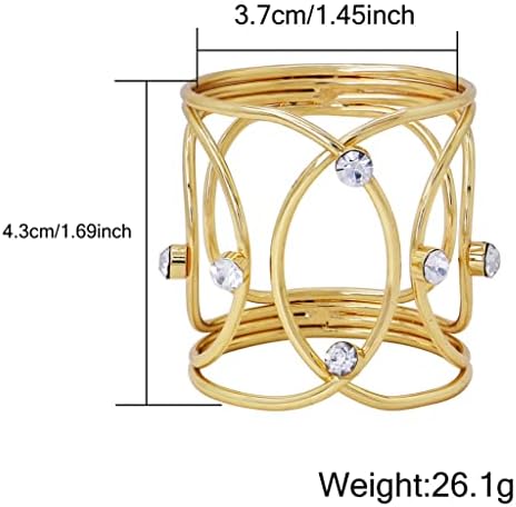 N/A 6 парчиња салфетка тока салфетка прстен тродимензионален дијамантски салфетка прстен хотел табела за свадбени додатоци за свадба