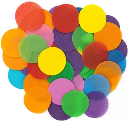 Крајни конфети светло разнобојно биоразградливо ткиво на конфети кругови - 1 30,000 парчиња - балони на конфети