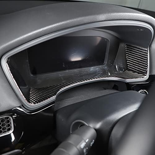 Пигилх за 11 -ти Хонда Цивил 2022 Вистински јаглеродни влакна автомобил 3Д налепница Внатрешна табла за декорација на табла за внатрешни