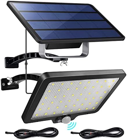 Flrongsun Solar Outdoor Sensor Sensor Barn Light 1000 Lum Shid Solid Solar Security Barn Lights IP65 водоотпорен 48LED 5500mAh батерија соларна