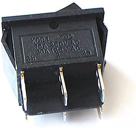 Rayess 1PC Rocker Switch Switch Switch Boat 3 позиција 6pin копче за заклучување со светло на ламбата KCD4 16A 250VAC/20A 125VAC
