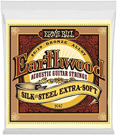 Ernie Ball Earthwood Silk and Steel Extra-меки акустични гитара жици, 10-50 мерач