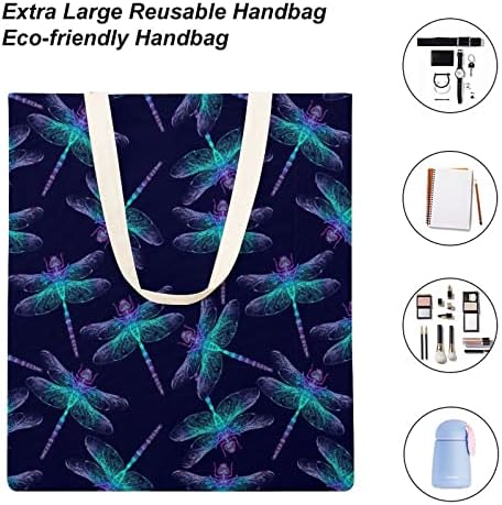 Аурора змеј платно торбичка торба за еднократна торба за намирници со рачки за мажи жени 38x41cm