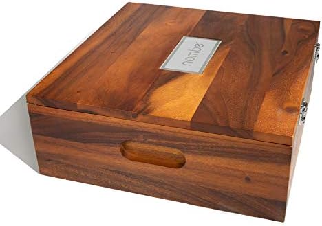 Намбе-Празнична Колекција - Минијатурна Кутија За Складирање На Рождество-Мерки на 17.75 х 16.25 х 7 - Изработена Со Дрво Од Багрем-Дизајнирана
