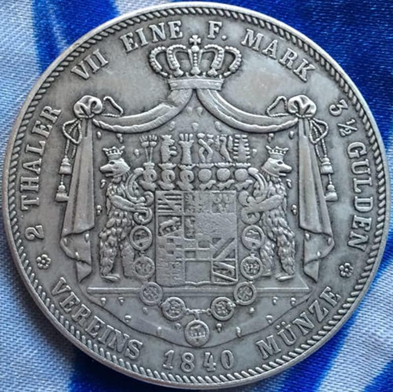 1840 германски монети бакарни сребрени антички монети монети колекција за ракотворби што може да се разнесе