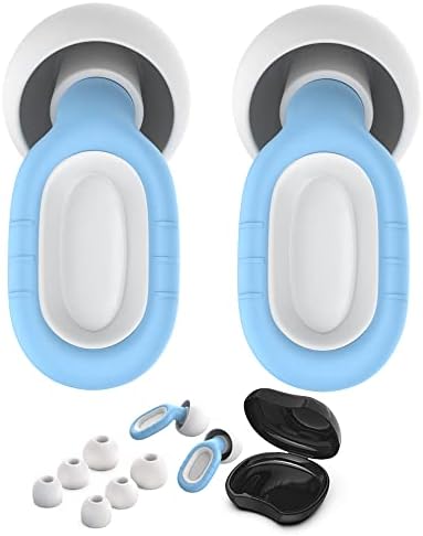 Ушни приклучоци за спиење - 2 пара што можат да се користат за миење на силиконски уши со куќиште за патување за спиење, чувствителност