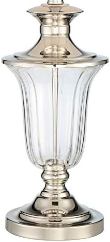 Виена целосен спектар Кортни Традиционален стил Табела за ламба 27,5 Висок полиран метал од никел чиста кристално стакло bellвоно