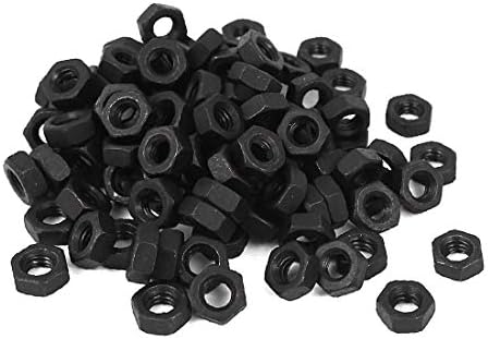 X-Gree M4 јаглероден челик одделение 8 шестоаголник хексагон орев црна 100 парчиња (M4 хексагонален de acero al carbono grado 8 шестоаголен