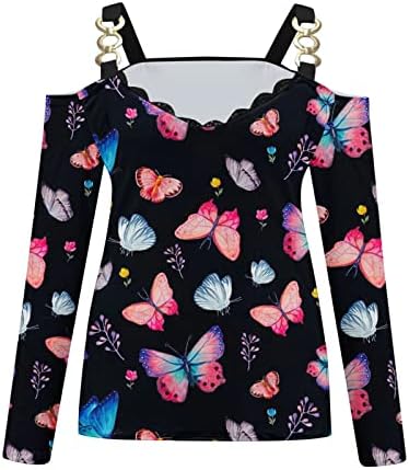 Туника за женски врвови кошули врвови со цветни печатени кошули облека облека што дишеат проточни кошули врвови стилски џемпер