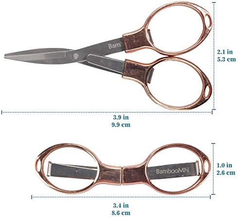Сет за ножици за преклопување од 5 парчиња, со 2 конец и лента за мерење на ткаенина