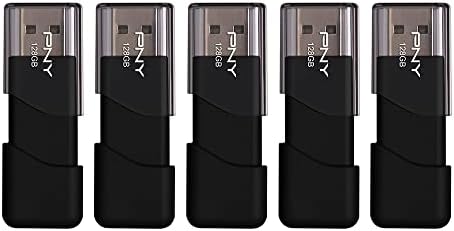 PNY 128gb Аташе 3 USB 2.0 Флеш Диск, 5-Пакет