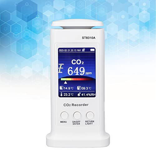 Детектор на СО2, шарен екран лесен за идентификување на точен монитор за квалитет на воздухот за само -калибрација мал за дома