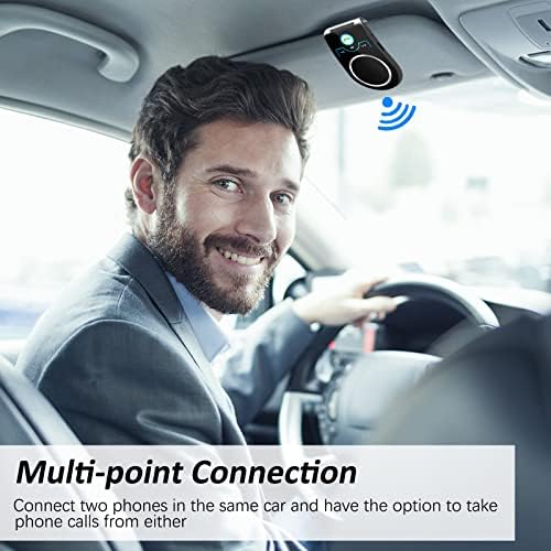 Комплет за автомобили со бесплатни мобилни телефони, Bluetooth 5.0 во звучникот на автомобили со визир клип, Siri Google Assistant