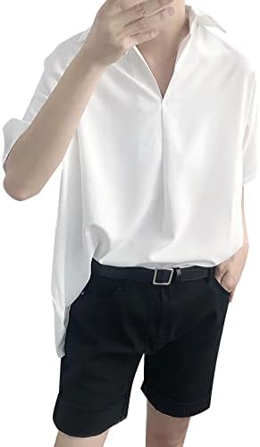 2023 Нови кошули за мажи Краток ракав го исклучуваат јака цврста мека кошула летово облекување симпатично лето врвот