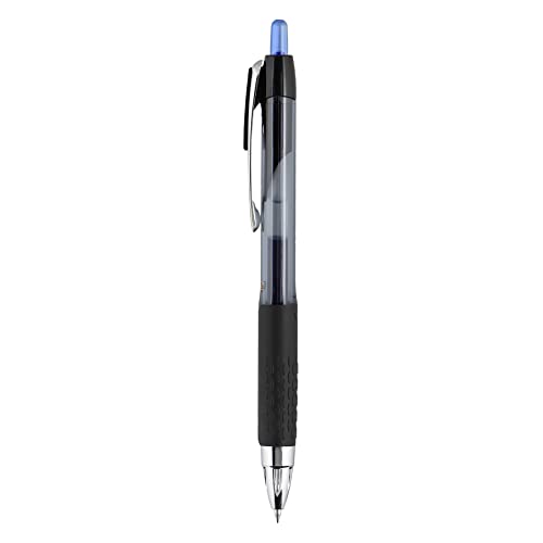 Пенкала за гел Uniball, 207 Signo Gel со микро точка од 0,5 mm, 12 брои, сини пенкала се доказ за измама и Signo 207 гел пенкало 12 пакувања,