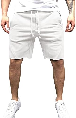 Обични шорцеви за мажи, мажи со шорцеви случајни класични вклопуваат брзо суви летни шорцеви на плажа со еластична половината и џебовите