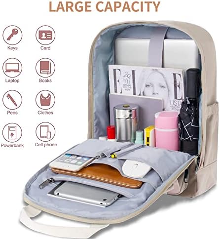 Ловвенто симпатичен ранец, гроздобер ранци за девојчиња жени 15,6 инчи лаптоп буги водоотпорни училишни колеџ патувања за патувања