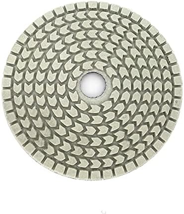 7 парчиња/сет 4inch Полки за полирање на бели дијаманти 100мм влажна флексибилна подлога за полирање за камени бетонски под абразивна подлога