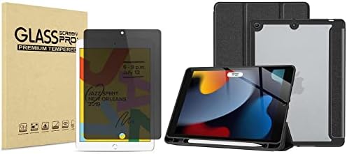 Procase iPad 10.2 2021 2020 2019 Пакет заштитник на екранот за приватност со iPad 10.2 2021 2020 2019 случај со држач за моливи