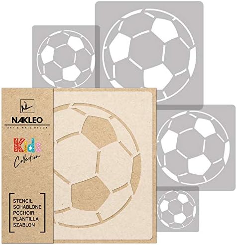 Nakleo 5 компјутери за еднократно пластични матрици - фудбалски фудбалски фудбал - 13,4 до 3,5 - образец деца деца за сликање Декорирање