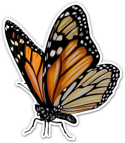 Реална монарх пеперутка - 12 винил налепница водоотпорна декларација