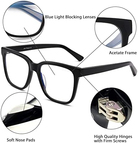 Џим ХАЛО Сина Светлина Блокирање Очила За Жени Мажи Преголеми Квадратни Компјутерски Очила Ацетат Рамка