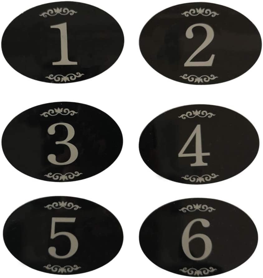 Staymax шкафче број знаци на вратата со самолеплива лента со ознака црно
