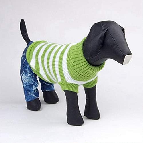 Облека за кученца Хонпрад за мали кучиња момчиња џемпери популарна мода зимска топла џемпер интервал во боја миленичиња облека за миленичиња џемпер за чување за г?