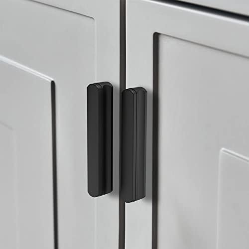 KWA HERI 8 пакет притисок Повлечете помошник црна скриена кабинета рачка ABS пластична врата прозорец гардероба рачка инстант кабинет фиока