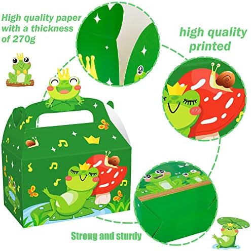 umoni frog забава Поволно лекување на кутија 12 парчиња жаба тема Гуди подароци кутии за жаба тема за роденденска забава за бебиња туш за туширање