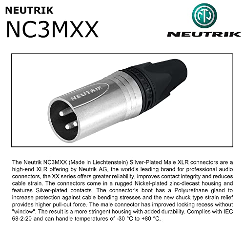 Најдобри кабли во светот 50 стапала - Quad избалансиран кабел за микрофон, изработен со употреба на могами 2534 жица и неутрик NC3MXX машки