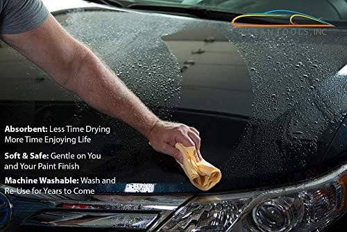 Cleantools Абсорбер синтетичка премија за сушење на премија за автомобили: Супер апсорбирач, без гребење и засадување | 17-инчен
