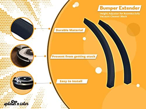 Продолжувач На Браник Во боја | Прилагодувач На Висина За Правосмукалка Roomba Eufy | 2 ПАРЧИЊА Изработени Со Издржлив Материјал | Лесен За