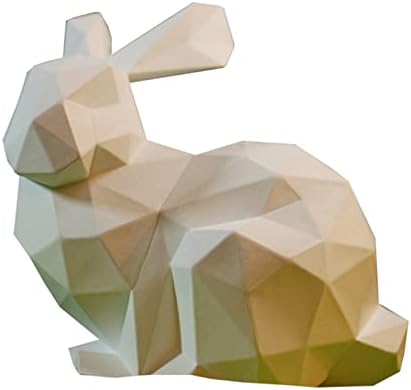 Моделирање на зајаци DIY хартија скулптура креативна оригами загатка 3D хартија трофеј рачно изработен модел на хартија геометриска украс