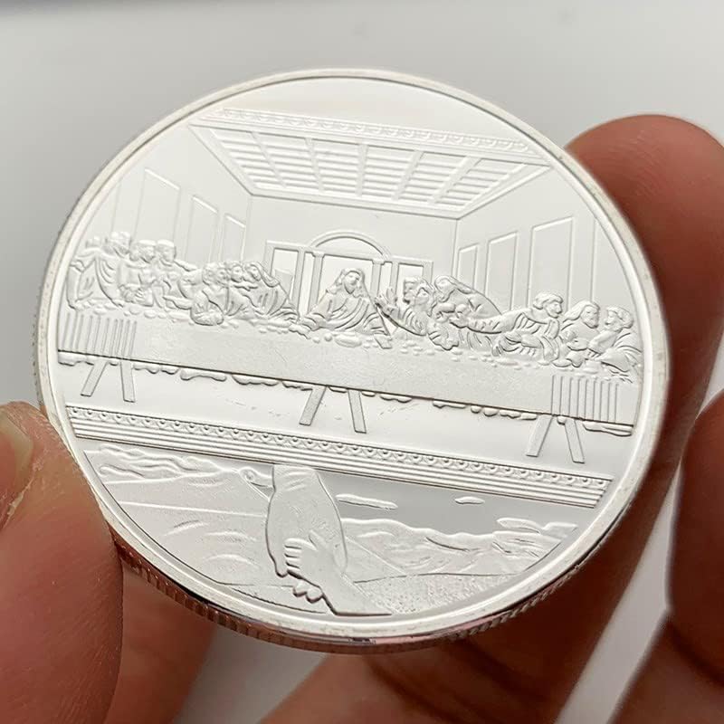 Исус Вечера Сребрена Боја Печат Медалјон Колекционерски Монета Дијамант Среќа Велигден Монета Комеморативна Монета