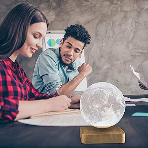 Романтичен 360 ° ротирачки магнетна левитација Месечината ламба лебдејќи се во воздухот слободно 3Д печатење LED ноќна светлина
