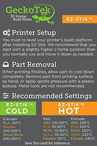 Hot-Stik Hot Professional 3D Printer Build Surface од Geckotek 160x160mm