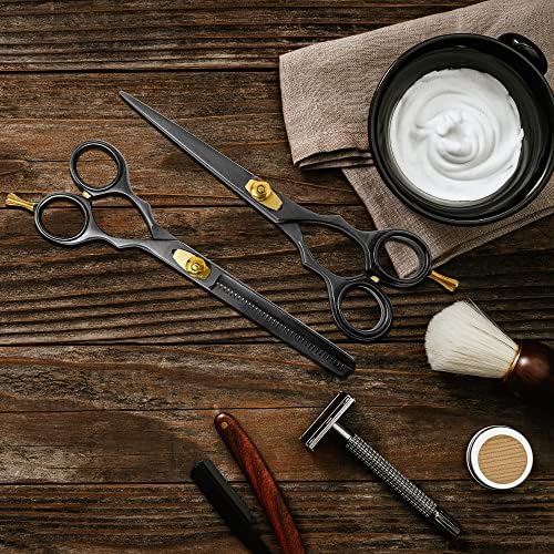 Зенија Ножици За Сечење И Разредување На Косата Комплет За Ножици 6,5 | Професионален Сет За Фризерски Ножици / За Кастрење На Брада За Коса Обликување