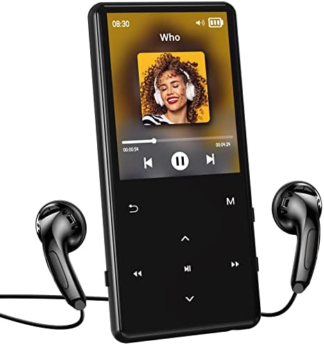 80gb Mp3 Плеер Со Bluetooth 5.0, Пушти Музика до 30 Часа.Hifi MP3 Плеер Со Репродукција На Видео, Прегледувач На Слики, FM Радио, Снимање И Тело