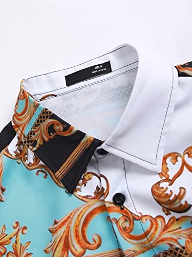 Машки 2 парчиња од Јамекаер летни облеки Обични печатени кошули и облека за рекари за шорцеви од шорцеви за мажи за мажи