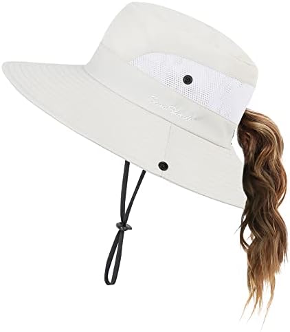 Женска сончева капа водоотпорна риболов капа УВ заштита од коњчиња широки кофа капа од мрежа, летна капа за пешачење