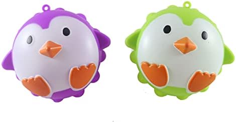 Сет од 2 меурчиња за пингвин поп топка - Симпатична зимска животинска пиперки стискање - силиконски притисок за меурчиња за меурчиња за играње