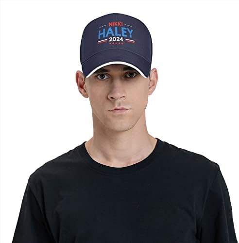 Ники Хејли за претседател 2024 Бејзбол капа што може да се пее прилагодлива капа за едноставност, жени риболов капачиња за риболов